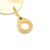 Çeyrek Altın Çerçeveli Kolye Ucu Altın Kaplama TGR-700 thumbnail 4