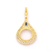 Çeyrek Altın Çerçeveli Kolye Ucu Altın Kaplama TGR-700 thumbnail 1