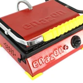 8 Dilim Elektrikli Saf Döküm Tost Makinesi  (Döküm 30x23) - Kırmızı - Sarı thumbnail 2