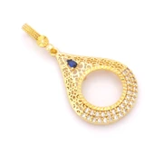 Çeyrek Altın Çerçeveli Kolye Ucu Altın Kaplama TGR-700 thumbnail 3