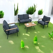 Yaren 2 1 1 Sehpa Hediyeli Pofuduk Balkon Takımı, Bahçe Mobilyası, Çay Seti, Kafe Oturma Grubu - 1