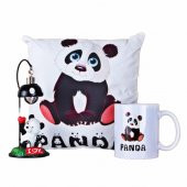 Panda Masa Lambası Işıklı Biblo Panda Puf Yastık Panda Kupa - 1