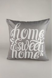 Gri Home Sweet Kırlent Kılıfı-38 - 1