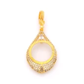 Çeyrek Altın Çerçeveli Kolye Ucu Altın Kaplama-TGR-666 thumbnail 1