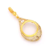 Çeyrek Altın Çerçeveli Kolye Ucu Altın Kaplama-TGR-666 thumbnail 3