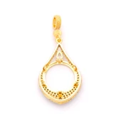 Çeyrek Altın Çerçeveli Kolye Ucu Altın Kaplama-TGR-666 thumbnail 5