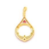 Çeyrek Altın Çerçeveli Kolye Ucu Altın Kaplama TGR-664 thumbnail 5