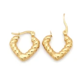 Çelik Küpe Altın Kaplama Kadın Kalpli Model UNK-804 thumbnail 1