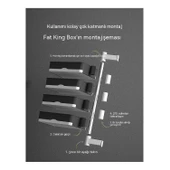 Gen-Of 4 Katlı Yapışkanlı Banyo Mutfak Dolap Rafı Ve Askılı Sabunluk GKH - 3