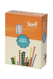 Sarff Spiral Plastik 210 Sayfa 22 MM Beyaz Plastik Sprial (50 Li Paket) - 1