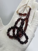 Doğal Kaya Damla Kehribar Tesbih 33lük 6x10,5mm 11 Gram thumbnail 4