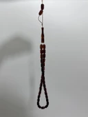 Doğal Kaya Damla Kehribar Tesbih 33lük 6x10,5mm 11 Gram thumbnail 3