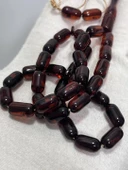 Doğal Kaya Damla Kehribar Tesbih 33lük 6x10,5mm 11 Gram thumbnail 5