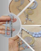 Angelit Taşı 33lük Tesbih 6mm (3926) thumbnail 1