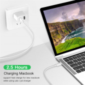 XKS 2 Metre Type C to Type C PD 2.0 3 Amper 60W USB Hızlı Şarj Kablosu - 4