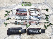 N690 ÇELİK EPOKSİ KABZA ÇAKI SIRTTAN KİLİT  GRİ MAVİ SİYAH - 4