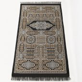 Hediyelik Silindir Asetat Kutu (18×10), Seccade, İnci Tesbihli Set - Siyah - 4