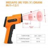 ThermoPro TP30 Endüstriyel Kızılötesi Katı-Sıvı Sıcaklık Ölçer - 2