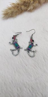 Hdmarketim Swarovski Taşlı Kertengele Temalı Gri Küpe - 1