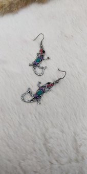 Hdmarketim Swarovski Taşlı Kertengele Temalı Gri Küpe - 2