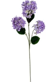 Nettenevime Yapay Çiçek Ortanca 3 Toplu Lila Tek Dal Tomurcuklu 75*25cm Kumaş Çiçek Uzun Dal thumbnail 2