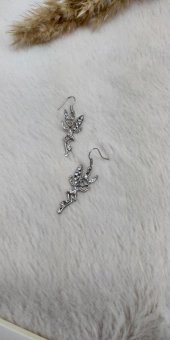 Yeni Moda Küpe Melek Kanadı Dans Peri Kız Tasarım Sallantılı Küpe - 3