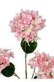 Yapay Çiçek Ortanca 3 Toplu Pembe Tek Dal Tomurcuklu 75*25cm Kumaş Çiçek Uzun Dal - 4