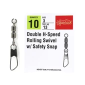 Captain 5037 Double Fırdöndülü Speed Klips 10lu Paket Black Nikel  1 - 3