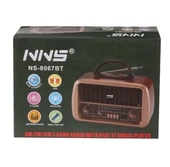 NNS Ns-8067 RADYO Usb / Tf Kart / Fm Retro Taşınabilir Bluetooth Hoparlör - 5