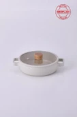 NEOFLAM FİKA CAM KAPAKLI ALÜMİNYUM SAHAN 20CM BEJ - 1