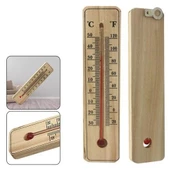 4-21 cm Ahşap Termometre Oda Sıcaklığı Ve Sıcaklık Ölçme Termometresi Civalı Duvar Askılı Termometre thumbnail 4