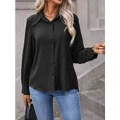 Lucky Life Kadın Uzun Kollu Yakalı önden Düğmeli Aerobin Gömlek - 4