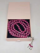 Yakut Taşı Faset Kesim 99luk Tesbih 8mm 925 Ayar Gümüş Malzeme - 6