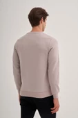 Cazador 24KCEEO05224 Gri Erkek Bisiklet Yaka Önü Yazı Logolu  Sweat Tshirt - 3