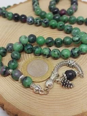 Anyolit (Rubizoit - Rubyzoisit) Taşı 99luk Tesbih 8mm (3905) thumbnail 3