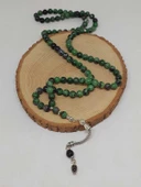 Anyolit (Rubizoit - Rubyzoisit) Taşı 99luk Tesbih 8mm (3905) thumbnail 6