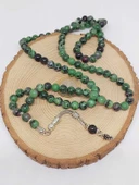 Anyolit (Rubizoit - Rubyzoisit) Taşı 99luk Tesbih 8mm (3905) thumbnail 4