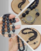 Lav Taşı Siyah Renkli 33lük Tesbih 10mm (9028) thumbnail 1