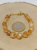 Parlayan Yıldızlar Serisi Sitrin Taşı Tasarım Bileklik thumbnail 3