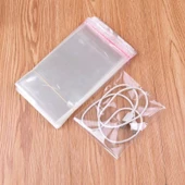 9x25+5 cm.(9x30) 250 Adet Şeffaf Bantlı Yapışkanlı OPP Poşet thumbnail 5