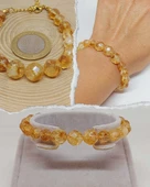 Parlayan Yıldızlar Serisi Sitrin Taşı Tasarım Bileklik thumbnail 1