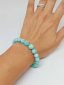 Parlayan Yıldızlar Serisi Amazonit Taşı Tasarım Bileklik thumbnail 2