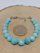 Parlayan Yıldızlar Serisi Amazonit Taşı Tasarım Bileklik thumbnail 3