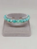 Parlayan Yıldızlar Serisi Amazonit Taşı Tasarım Bileklik thumbnail 4