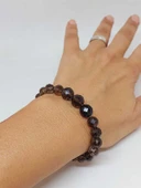 Parlayan Yıldızlar Serisi Dumanlı Kuvars Taşı Tasarım Bileklik thumbnail 2