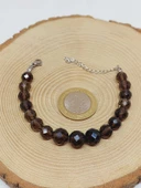 Parlayan Yıldızlar Serisi Dumanlı Kuvars Taşı Tasarım Bileklik thumbnail 3