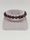 Parlayan Yıldızlar Serisi Lal (Granat-Garnet) Taşı Tasarım Bileklik thumbnail 4