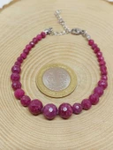 Parlayan Yıldızlar Serisi Yakut Taşı Tasarım Bileklik - 3