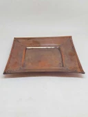 Dekoratif Otantik El Yapımı Kare Bakır Tabak Orta Boy thumbnail 2