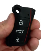 Volkswagen Golf 7 Skoda Octavia A7 Seat MQB Silikon Anahtar Kılıfı Kumanda Kılıfı Oto Anahtarlık thumbnail 4